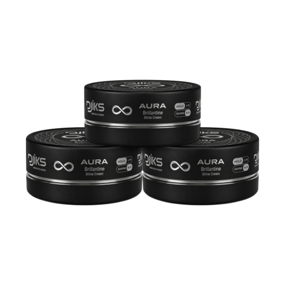 DJIKS AURA CRÈME DE BRILLANCE BRILLANTINE 150 ML - LOT DE 3 POTS