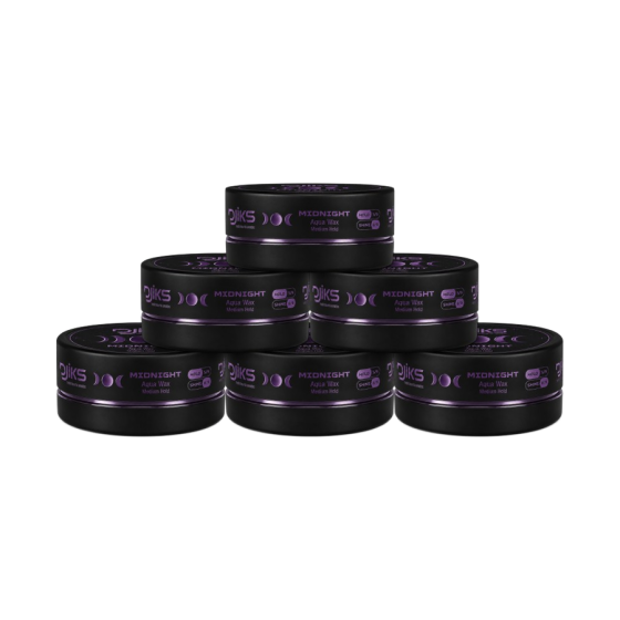 DJIKS MIDNIGHT AQUA WAX MEDIUM HOLD 150 ML - LOT DE 6 POTS