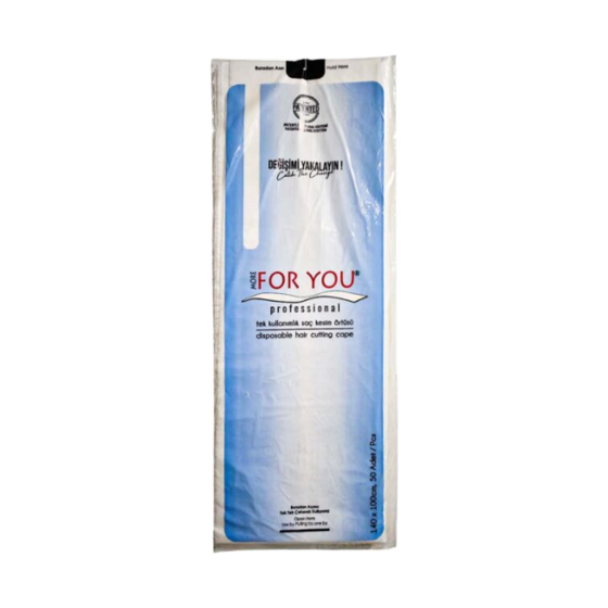 Cape jetable en plastique More For You, paquet de 50 pièces