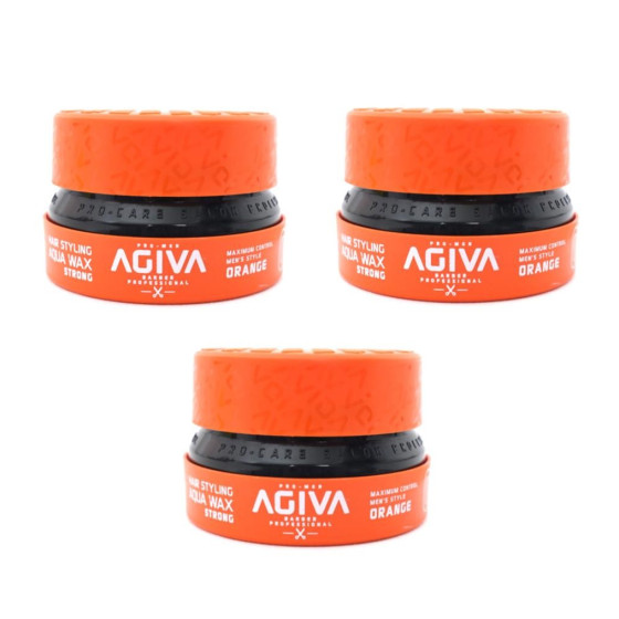 Agiva Pack de 3 Wax Aqua Strong Orange